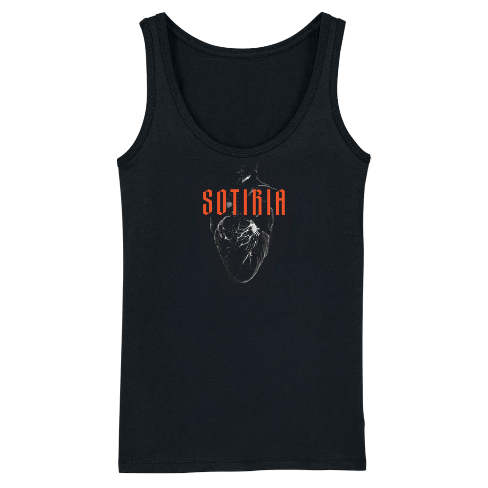 'Black Heart' Tank Top Tailliert